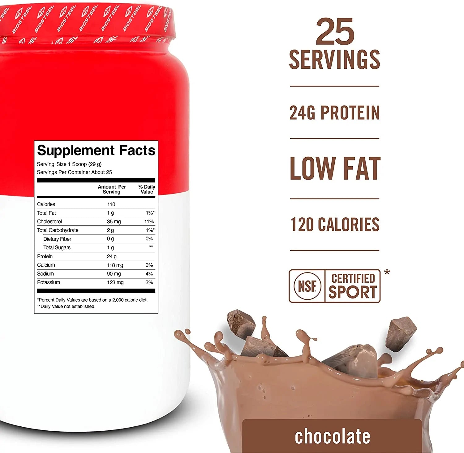 100% WHEY PROTEIN / CHOCOLATE - 25 SERVINGS