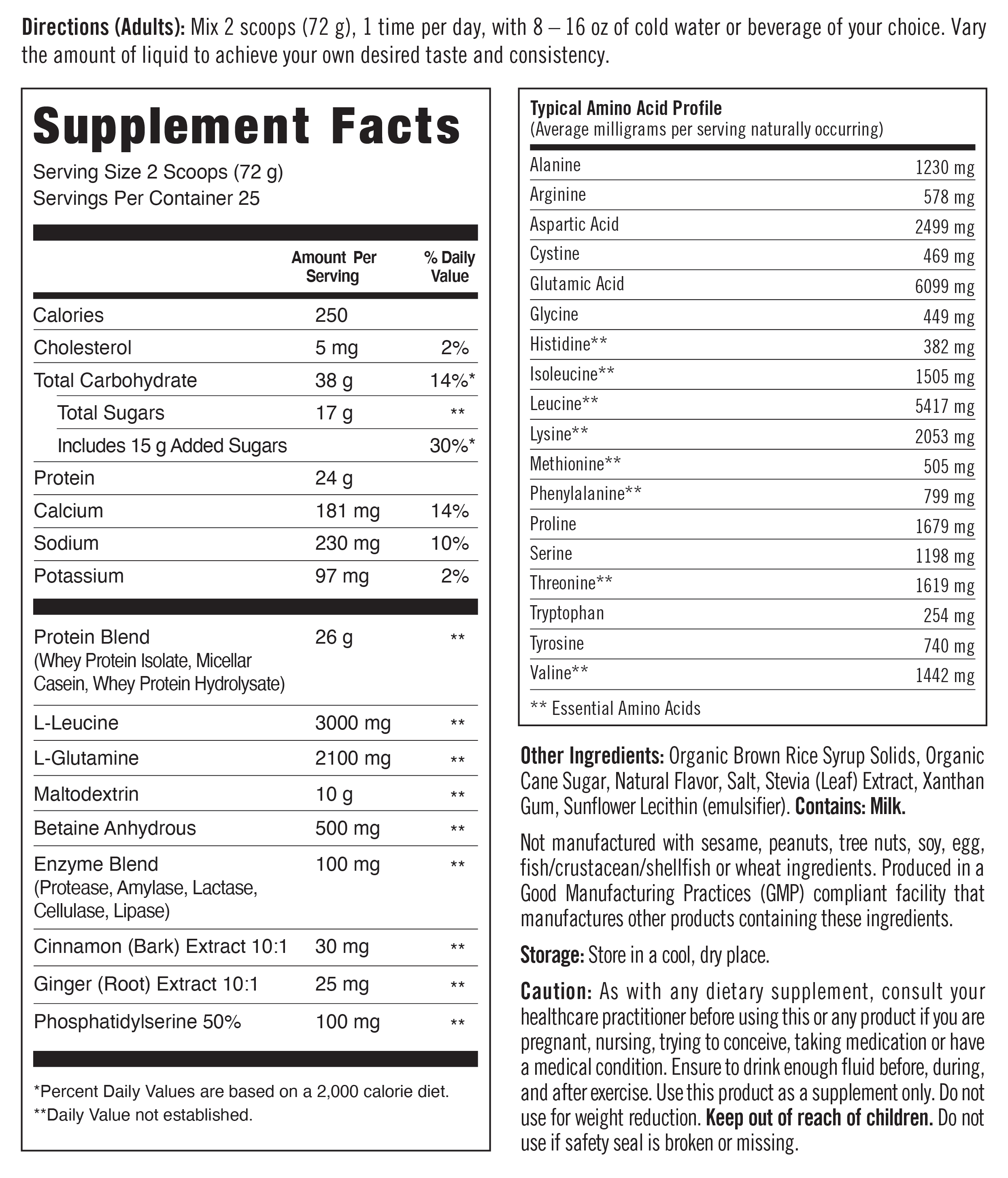 RECOVERY PROTEIN PLUS / VANILLA - 25 SERVINGS