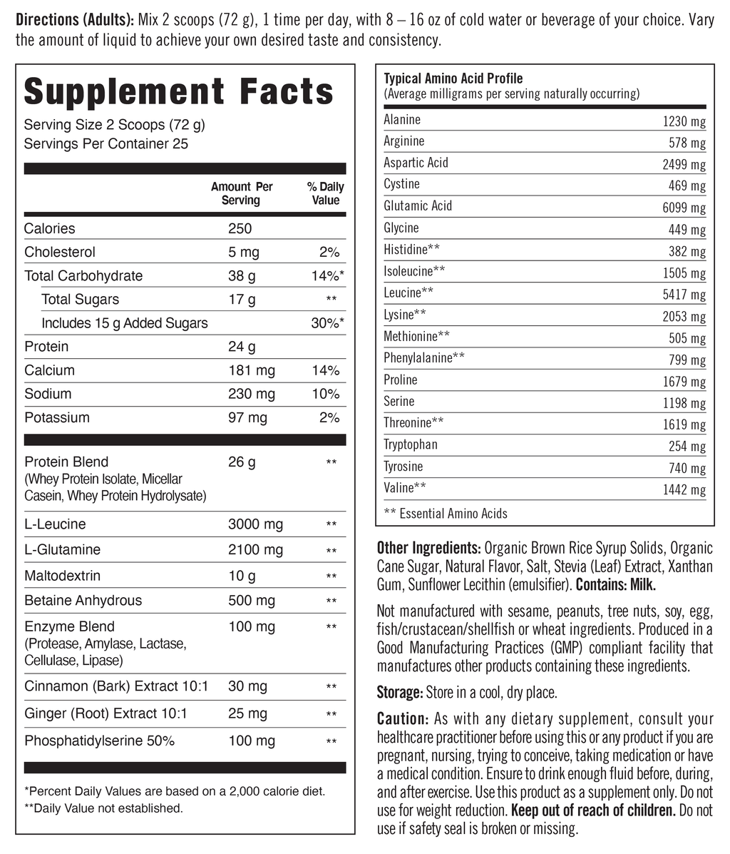 RECOVERY PROTEIN PLUS / VANILLA - 25 SERVINGS